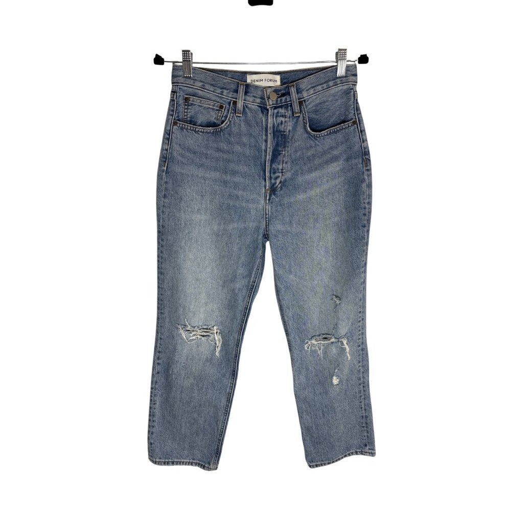 Aritzia Denim Forum The Joni High Rise Loose Distressed Denim-sz 26 Long